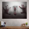 Tapisseries effrayant sombre Halloween tapisserie Zombie Sadako tenture murale tissu sorcière ésotérique occulte hippie maison femme décor Anime personnaliséTa