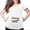 Leveled Up To Daddy Baby Pregnancy Dad Mom Women Pregnant Anouncement T Shirts Materinity Short Sleeve Tshirt Clothes 220628