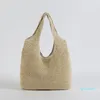 2022 Корзина соломинки ротанга сумка ручной ткань плечевой сумочки женщин