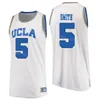 NCAA Basketball College UCLA Bruins Jersey 3 Johnny Juzang 24 Jaime Jaquez Jr 1 Jules Bernard 10 Tyger Campbell 2 Cody Riley 5 Chris Smith University Team Branco