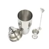 Bar Tools Cocktail Shaker with Measuring Jigger Mixing Spoon Stainless Steel Martini Mixer Built in Strainer KDJK2204
