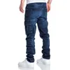 Men's Jeans Men's Men Stretchy Regular Cargo Blue Multi-Pocket Denim Pants High Quality Hip Hop Casual 90s Y2k Trending PantsMen's