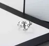 2023 Designer neuer Modeschmuck Gujia herzförmiger furchtloser Sterlingsilber-Valentinstag-Paar-Ring mit Blumen- und Augenherz für die Liebe