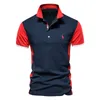 Summer Cotton Polo Shirt Men Giraffe Brand Hafdery Polo Wysoka jakość krótkiego rękawu w stylu Polos 220630