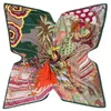 Marca de luxo lenço de 130 cm Bandanna Incanto Amity Twill 100 Silk Women Square Sconshief para o xale da moda feminina