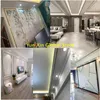 1 Roll Mirror Stainless Steel Plane Decorative Line Gold Wall Sticker Selfadhesive Living Room Decorate Floor Tile Stickers 220701