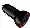 USBクイックカー充電器2.4A多機能デュアルデジタルディスプレイIPhone 13向けインテリジェント配信カーアダプター