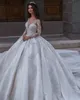 Uma linha de cristal vestidos de casamento v pescoço lace manga longa vestidos de noiva elegante vestido de noiva robes de mariée pro232