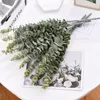장식용 꽃 화환 1/6pcs 유칼립투스 5 포크 머니 잎 시뮬레이션 인공 북유럽 웨딩 홈 룸 장식 식물