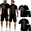 Men's Tracksuits Oversized Men's Training Wear Suit 3D Printing T-Shirt Casual Fitness Sports 2 Piece Set Of For Men Tracksuit VENUMMen'