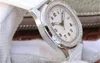 Montre Femme De Luxe 35.6mm Cadran Blanc Lunette Diamant 5067 Bracelet En Caoutchouc Mouvement À Quartz Boîtier En Acier Inoxydable Femme Mode Montre-Bracelet
