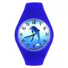 Wristwatches Jumping Dolphin Aquarium Fish Sea Animal Pattern Women Men Fashion Silicone Band Sport Quartz Wrist WatchWristwatches Moun22