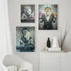 Funny Lion Boss In Suit Pictures On Canvas Wall Art Painting Millionaire Animal Posters And Prints For Living Room Decoration