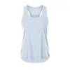 トラックスーツlu38シンプルなishape women's tanks camis sports vest l105ランニングフィットネスジムの服ゆるい通気性のある弾性肌に優しいヌード