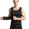 Intimo modellante da uomo Gilet da sauna per il sudore da uomo Intimo modellante Canotta in neoprene Canotta a compressione Camicia da allenamento Fitness Supporto per la schiena Palestra Cors