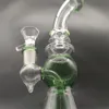 7.8inc Groene tabakspijpen Dikke glazen watergrenzen Roken Was Water Pijp Hookahs Accessoires met 14mm Kom