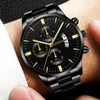 Reloj Hombre Mode Mannen Roestvrij Stalen Horloge Luxe Kalender Quartz Horloge Zakelijke Horloges voor Man Klok montre homme