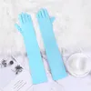 Fashion Crystals Bridal Gloves Above Elbow Length Full Finger Satin Wedding Gloves Rhinestones Formal Party Short Glove