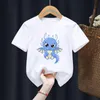T-shirts Cute Dragon Funny Cartoon White Kid Boy Animal Tops Tee Children Summer Girl Gift Present Clothes Drop ShipT-shirts