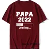 Męskie koszulki zabawne lato papa 2022 Ładowanie ciąży bawełniany krótki rękaw normalny zabawny t-koszulka grafika harajuku retro koszulka uliczna