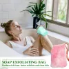 Exfoliating Mesh Bags Saver Pouch for Shower Body Massage Scrubber Natural Organic Ramie Soap Holder Bag Pocket Loofah Bath Spa Bubble Foam With DrawString DD