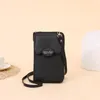 Plånböcker universal pu läder mobiltelefon plånbok axel väska fickkoppling crossbody påse handväska fall nackband porta celularwallets