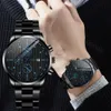 Numeri dell'orologio al quarzo Scala Data automatica Quadrante in lega Cinturino in acciaio inossidabile per uomo 2022 Orologio da polso casual Montre Homme