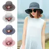 Breda randen hattar mode floppy sunhat justerbar vikbar strand solhatt halm för kvinnor panama hatwide widewide wend22