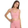 Yoga Outfit Soft Wideden Hem Reggiseno sportivo con spalline per donna Reggiseno incrociato a medio impatto Reggiseno imbottito da palestra Sport ReggisenoYoga