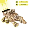 Robotime 3D Puzzle 4 Rodzaj ruchomy drewniany zabawki przestrzeń polowania na energię słoneczną zestawy budowlane dla dzieci dla dzieci dorosłe LS402 220715