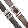 Belts Men Luxury Men's Leather Automatic Ribbon Waist Strap Belt Without Buckle Black Cloth Accessories Coffee Color Elegent BeltBelts B