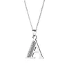 Hanger kettingen initiële letter ketting a-z roestvrij staal kristal alfabet hangers letters mannen vrouwen charm juwelen