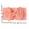 Bébé Double Bowknot Bandeaux Élastique Nouveau-Né Turban Head Wrap Bandeaux Bandage Solide Couleur Chapeaux Enfants Cheveux Accessoire