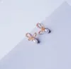 14 Karat vergoldete Zirkon-Schmetterlings-Ohrstecker mit natürlichen Süßwasserperlen, weiße Ohrringe für Damen/Mädchen, modischer Hochzeitsschmuck
