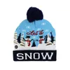 LED Christmas Hat Sweter Knitle Beanie Świąteczny Świąteczny Prezent Świąteczny dla dzieci Świąteczny Nowy Rok Dekoracje Sxjun16