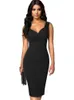 Fin-forever sommar kvinnor solid färg sexig djup v eleganta klänningar cocktail bröllop fest vintage bodycon mantel klänning b669 220509