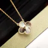 925 Silver Fashion Necklaces Pendants Classic 4/Four Leaf Clover charms Designer Jewelry set 18K gold plated for Women&Girl Valentine's Mother's love bracelets Gift