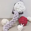 Yastık/Dekoratif Yastık Bebek Yatağı Tampon 4 İplik Düğümlü Örgülü 1/2/3M beşik pamuk Knot Koruyucu Dekor Odası/Dekoratif