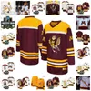 XFLSP 2022 congelado quatro campeonato Minnesota Golden Gophers costurados Hóquei Jersey Personalizado 31 Jeff Frazee 34 Kellen Briggs 35 Kent Patterson 32