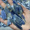 Konst och hantverk Arts Gifts Home Garden 1 Bag 100g Natural Blue Kyanite Stone Quartz Crystal Tumbled Reiki Healing Mineral Decoration (storlek