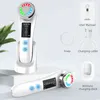 Dispositivos de cuidado facial RF LED Mesoterapia Masajeador facial Ultrasonido Depurador de piel Removedor de espinillas Limpiador de poros Nano Spray Steamer Acné Necesidad 0727