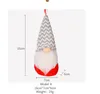 カラフルなLEDニットドール付きクリスマスパーティーゴノームペンダントホリデー格子縞の雪だるまサンタギフトホームヤードツリーデコレーション4 5HB Q2