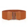 Belts Brown Belt 32 Elastic Waist Fashion Dress Band Buckle Wide Waistband Women's Stretch Wild For Men WhiteBelts