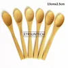 8 Rozmiar Małe bambusowe łyżki Naturalne Eeo Mini Miód łyżki Kuchnia Mini Kawa Teaspoon Dzieci Ice Cream Scoop 9 ~ 16cm Pro232