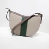 designer cross body G small shoulder bag special canvas vintage messenger bags for women half moon design handbags Green and red Web 598125 Interior zipper pocket