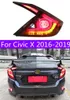 Lanternas traseiras de carros para Honda Civic x 20 16-20 19 Novo Hatchback de luz traseira do tipo Civic Type R.