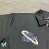 블랙 컬러 리얼 픽 2 스타일 재킷 헤비 자수 지퍼 재킷 2022ss