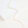 Kedjor Rektangulär länk Basic Gold Chain Halsband Tunna läckra smycken Rostfritt stålhalsband för kvinnor elle22