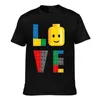 T-shirts voor heren Lego's Love Parody Quality Oldskool T-shirt dameshemd paren heren shirts blouse henmen's imon22