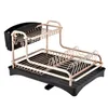 Aluminium Alloy Dish Rack Kitchen Organizer Storage Drainer Drying Plate Shelf Sink Supplies Knife and Fork Container 220328